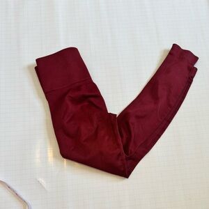 NUX Women's Burgundy Compression Leggings NWOT
